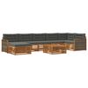 vidaXL Ensemble de canap&eacute;s d'ext&eacute;rieur 8 pc Naturel et Anthracite