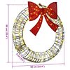 vidaXL Couronne avec 80 LED Blanc chaud 91 x 91 x 9 cm Rotin