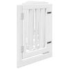 vidaXL Barri&egrave;re pour chiens et porte 6 panneaux blanc bois de peuplier