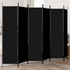 vidaXL Cloison de s&eacute;paration 6 panneaux Noir 300x200 cm Tissu