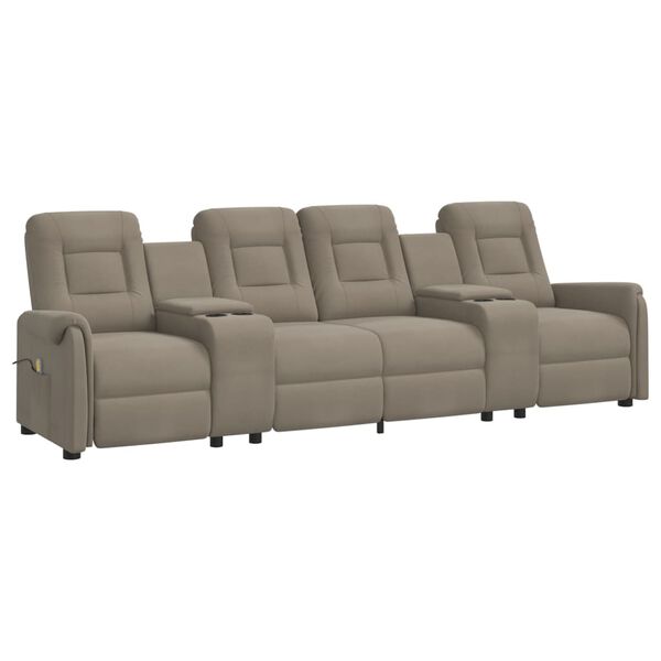 vidaXL Fauteuil de massage inclinable avec porte-gobelets 4 places