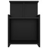 vidaXL Table de chevet Noir 40x35x60 cm Agglom&eacute;r&eacute;