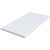vidaXL Surmatelas en Coco Blanc 160 x 200 cm Tissu jacquard