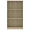 vidaXL Biblioth&egrave;que 3 niveaux Sonoma 60x24x109 cm Bois d'ing&eacute;nierie