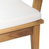 vidaXL Banc de jardin 2 pcs Cr&egrave;me et marron Bois de teck massif