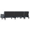 vidaXL Canap&eacute;-lit en forme de L gris 271x140x70 cm velours