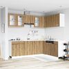 vidaXL Ensemble de 11 meubles de cuisine "Lyon" en ch&ecirc;ne artisanal