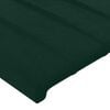 vidaXL T&ecirc;te de lit avec oreilles Vert fonc&eacute; 183x23x78/88 cm Velours