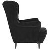vidaXL Fauteuil noir velours