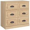 vidaXL Buffet ch&ecirc;ne sonoma 70x35,5x67,5 cm bois d'ing&eacute;nierie