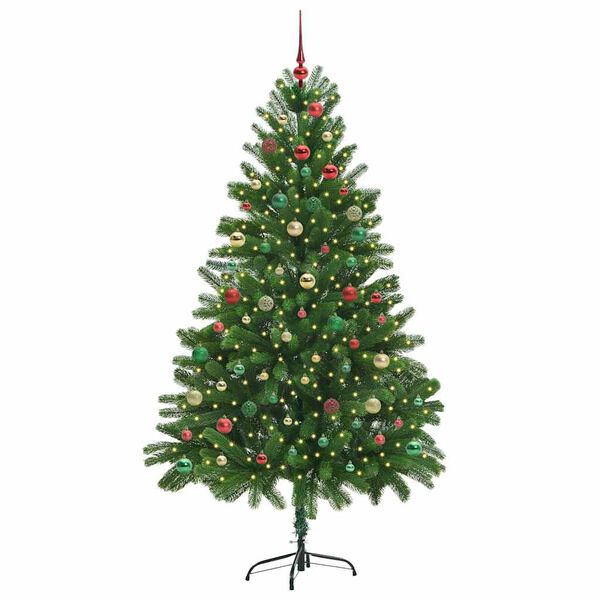 vidaXL Sapin de No&euml;l avec 300 LED avec support Vert 210 cm PE