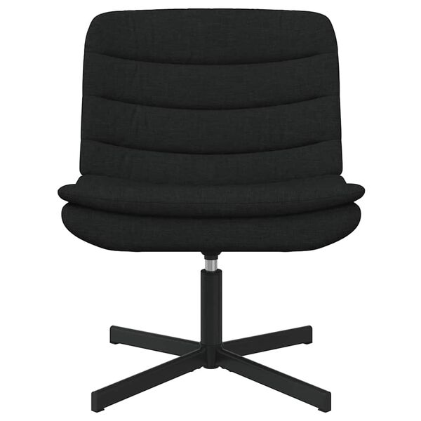vidaXL Chaise pivotante Noir 63 x 75 x 76 cm tissu