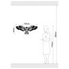 Homemania D&eacute;coration murale Aigle 100x44 cm Acier Noir