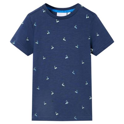 T-shirt pour enfants bleu foncé 92