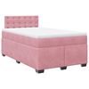 vidaXL Sommier &agrave; lattes de lit avec matelas rose 120x190 cm velours