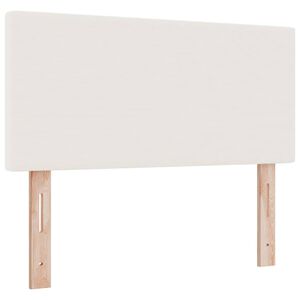 vidaXL T&ecirc;te de lit Cr&egrave;me 80 cm Tissu en velours c&ocirc;tel&eacute;