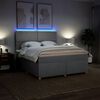 vidaXL Sommier &agrave; lattes de lit avec matelas Gris clair 180x200cm Tissu