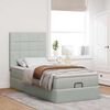 vidaXL Cadre de lit ottoman avec matelas gris clair 80x200 cm velours