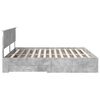 vidaXL Cadre de lit Gris b&eacute;ton 200 x 200 cm Bois d'ing&eacute;nierie