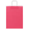 vidaXL Sacs en papier 250 pcs avec poign&eacute;es rose 26x12x35 cm