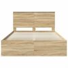 vidaXL Cadre de lit Ch&ecirc;ne Sonoma 135 x 190 cm Bois de pin massif