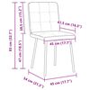 vidaXL Chaises &agrave; manger lot de 4 Cr&egrave;me Velours