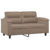 vidaXL Canap&eacute; 2 places et oreillers et coussins Cappuccino 120 cm