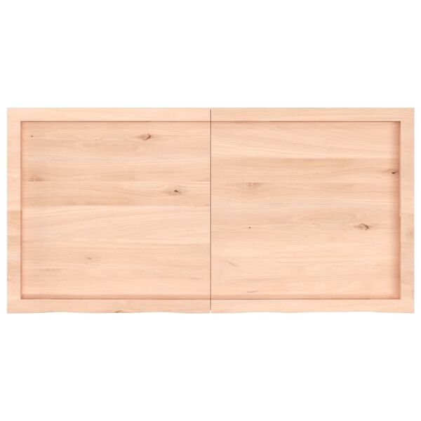 vidaXL Dessus de table 120x60x(2-6) cm bois de ch&ecirc;ne massif non trait&eacute;
