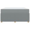 vidaXL Cadre de lit avec matelas Gris clair 160 x 200 cm tissu