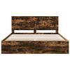 vidaXL Cadre de lit Ch&ecirc;ne fum&eacute; 180 x 200 cm Bois de pin massif