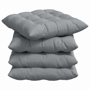 vidaXL Coussins de si&egrave;ge 2 pcs Gris clair 40 x 40 x 6 cm tissu