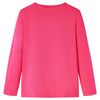 T-shirt enfants &agrave; manches longues rose vif 92