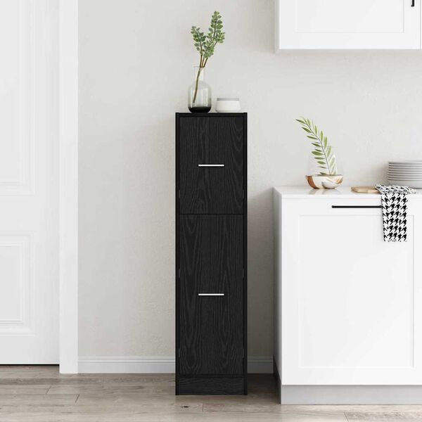 vidaXL Cabinet de Pharmacie Ch&ecirc;ne noir 30 x 41 x 118 cm