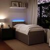 vidaXL Sommier &agrave; lattes de lit et matelas Gris clair 90x200 cm Velours