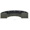 vidaXL Salon de jardin 7 pcs avec coussins R&eacute;sine tress&eacute;e Gris
