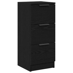 vidaXL Buffet Ch&ecirc;ne noir 30 x 30 x 70 cm Bois d'ing&eacute;nierie