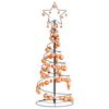 vidaXL Sapin de No&euml;l &agrave; LED avec boules 80 LED blanc chaud 120 cm
