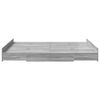 vidaXL Cadre de lit avec rangement Gris Sonoma 150 x 200 cm