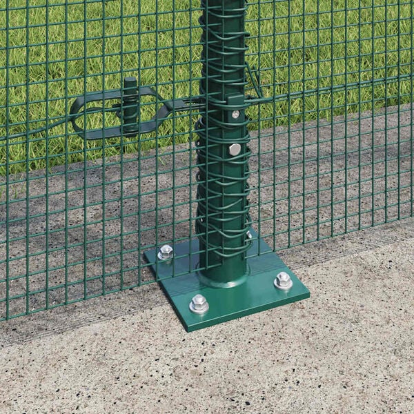vidaXL Poteau de cl&ocirc;ture. Vert 50 x 1,5 m (maille 12 x 12 mm)