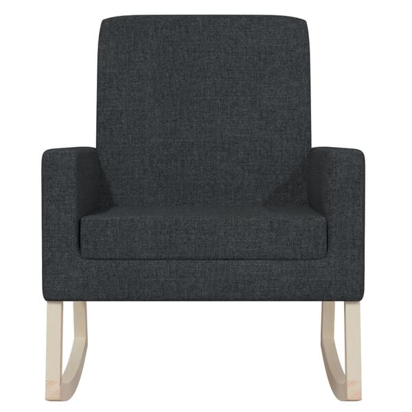 vidaXL Chaise &agrave; bascule Noir Tissu