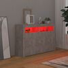 vidaXL Buffet avec lumi&egrave;res LED gris b&eacute;ton 115,5x30x75 cm