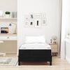 vidaXL Lit &agrave; ressorts avec matelas Noir 90 x 190 cm tissu