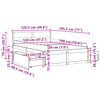 vidaXL Lit avec tiroirs/matelas cire marron 120x190 cm bois massif pin