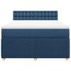 vidaXL Sommier &agrave; lattes de lit avec matelas Bleu 140x200 cm Tissu