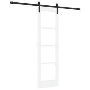 vidaXL Porte coulissante ORKDAL Blanc et Noir 61 x 198,5 cm