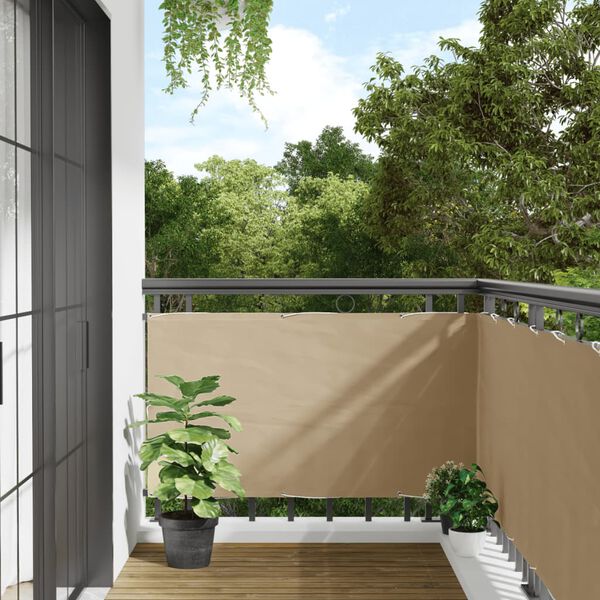 vidaXL &Eacute;cran de balcon en tissu Oxford 75x400 cm Beige