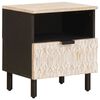 vidaXL Cabinet de chevet Blanc 40 x 33 x 46 cm Bois de mangue massif
