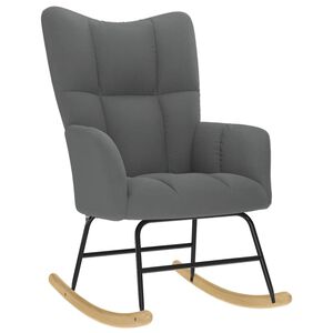 vidaXL Chaise &agrave; bascule Gris fonc&eacute; Tissu