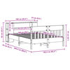 vidaXL Lit biblioth&egrave;que sans matelas cire marron 160x200 cm pin massif