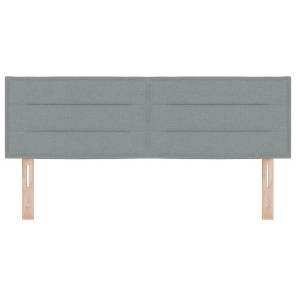 vidaXL T&ecirc;te de lit avec t&ecirc;te de lit Gris clair 144 cm Cuir synth&eacute;tique